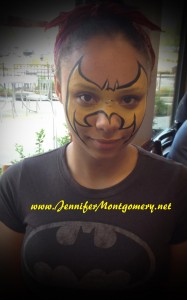 bat girl face painting concord township Chick-fil A