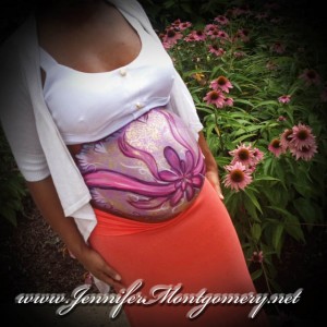 Pregnant Belly Paint Media PA Delaware County