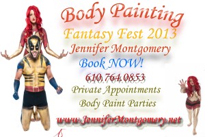 Body Paint Fantasy Fest 2013 Body Painter Jennifer Montgomery Key West Florida