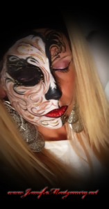 Sugar Skull Half Face Painting Philadelphia and Key West FL