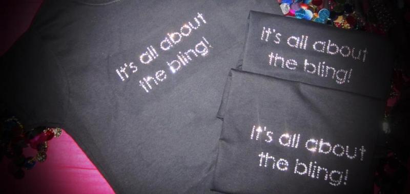 Its all about the bling rhinestone tee