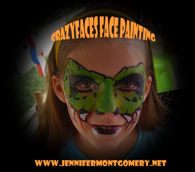 Green Monster Mask Face Painting Philadelphia PA Jennifer Montgomery