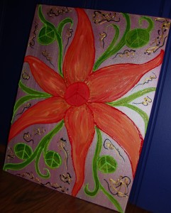  Peace Flower on Canvas
