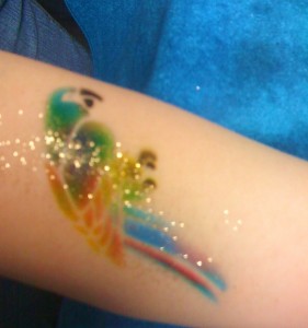 Parrot Airbrush Tattoo