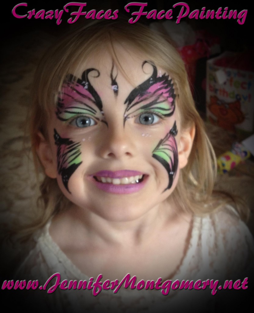 Butterfly Face Painting Birthday Party in Jenkintown PA CrazyFaces
