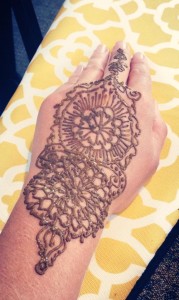 Henna Artist Jennifer Montgomery at the Kennett Square Mushroom Festival Henna Body Art