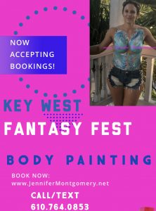 Fantasy Fest Body Painter Key West Body Painting by Body Painter Jennifer Montgomery of Philadelphia PA and Key West -Tampa Bay and Clearater FL Body Painter Call 610.764.0853 www.jennifermontgomery.net