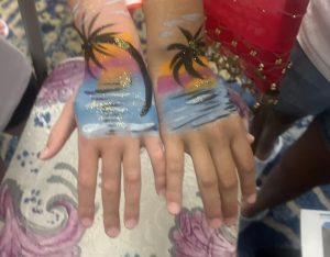 Island Face and Body Paint Design Paint Artist Jennifer Montgomery of CrazyFaces Face Painting and Body Art Philadelphia-Clearwater_ Tampa Bay- Key West -Chattanooga-Atlanta 610.764.0853