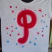 Phillies Red P airbrush t-shirt